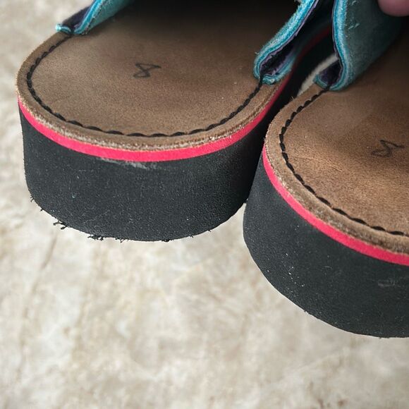 SOLE TECH Hand Painted Leather Mules Size 8 - Picture 7 of 9